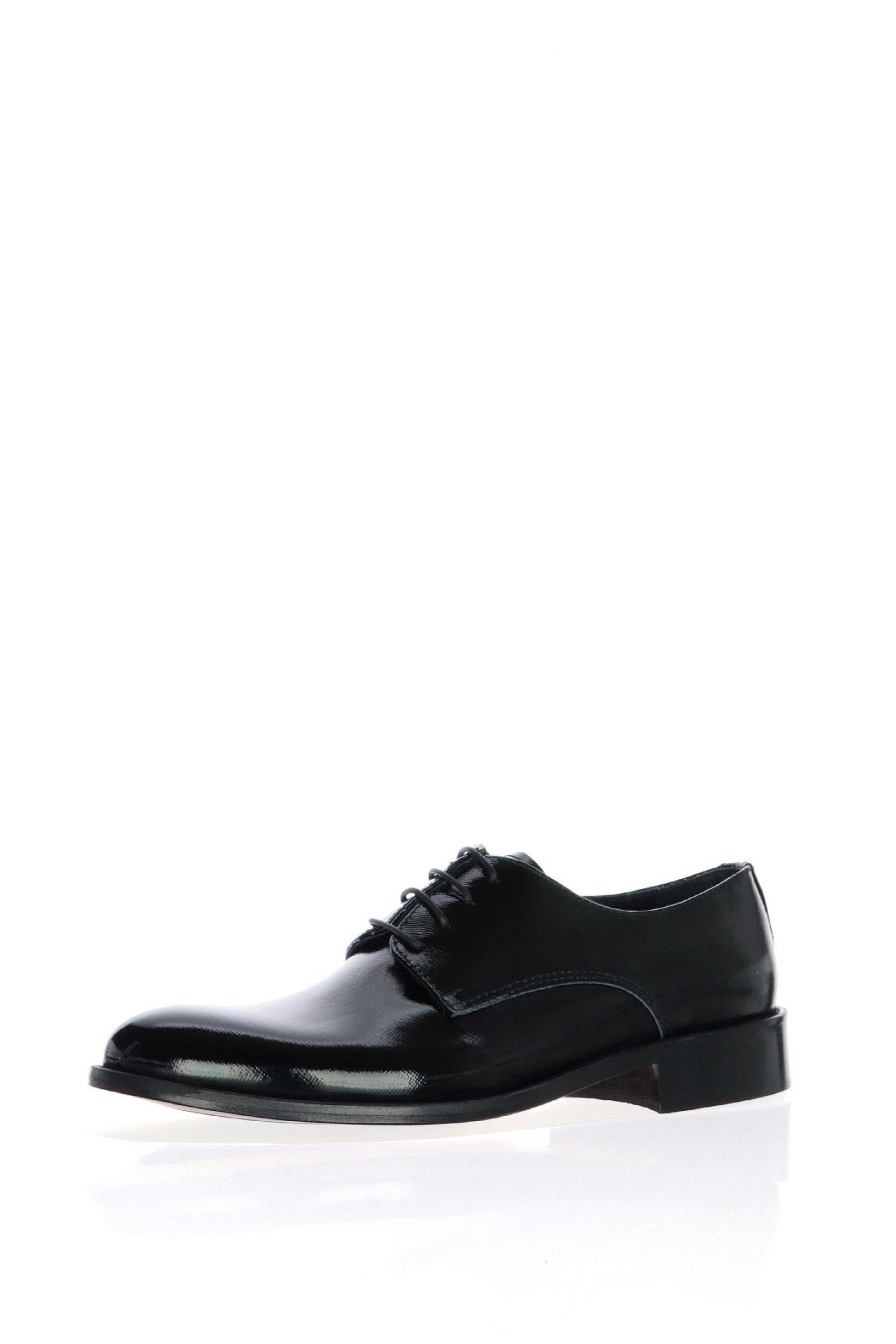 Hot Elegante Zapato Con Cordones En Charol Saffiano Negro I Am & Accessories. Zapatos Elegantes