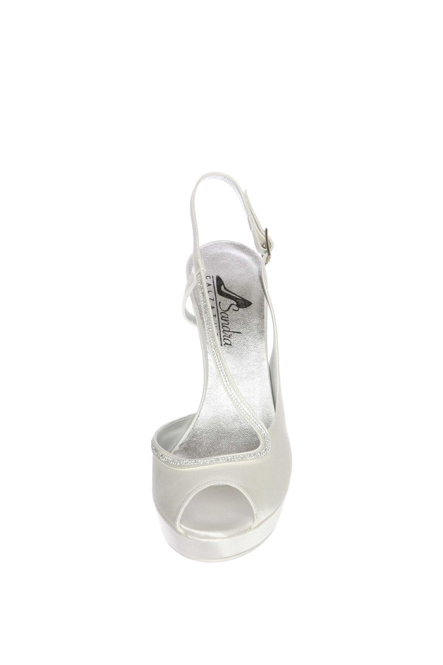 Best Sandalia De Novia Con Cadena Swarovski Doble Tacon Alto A120 Sandalias De Boda