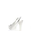 Best Beatrice Nupcial Slingback Blanco Saten Seda I Am Bride Escote Y Talon Descubierto