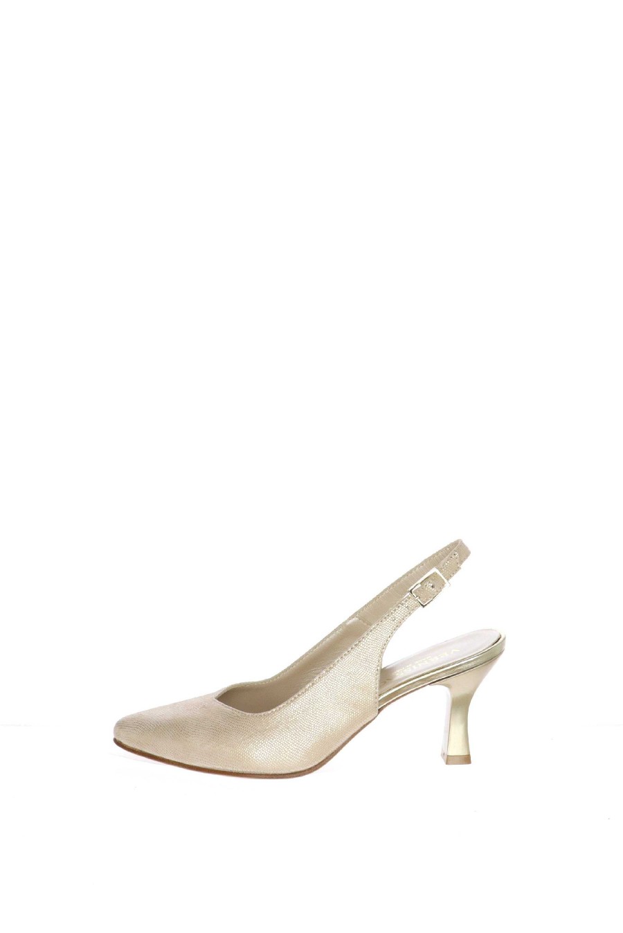 Online Slingback Elegante Polvo Tacon Bajo Soft Dream Escote Y Talon Descubierto