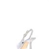 Hot Elegante Menbur Plata Slingback Sandalias Y Mulas