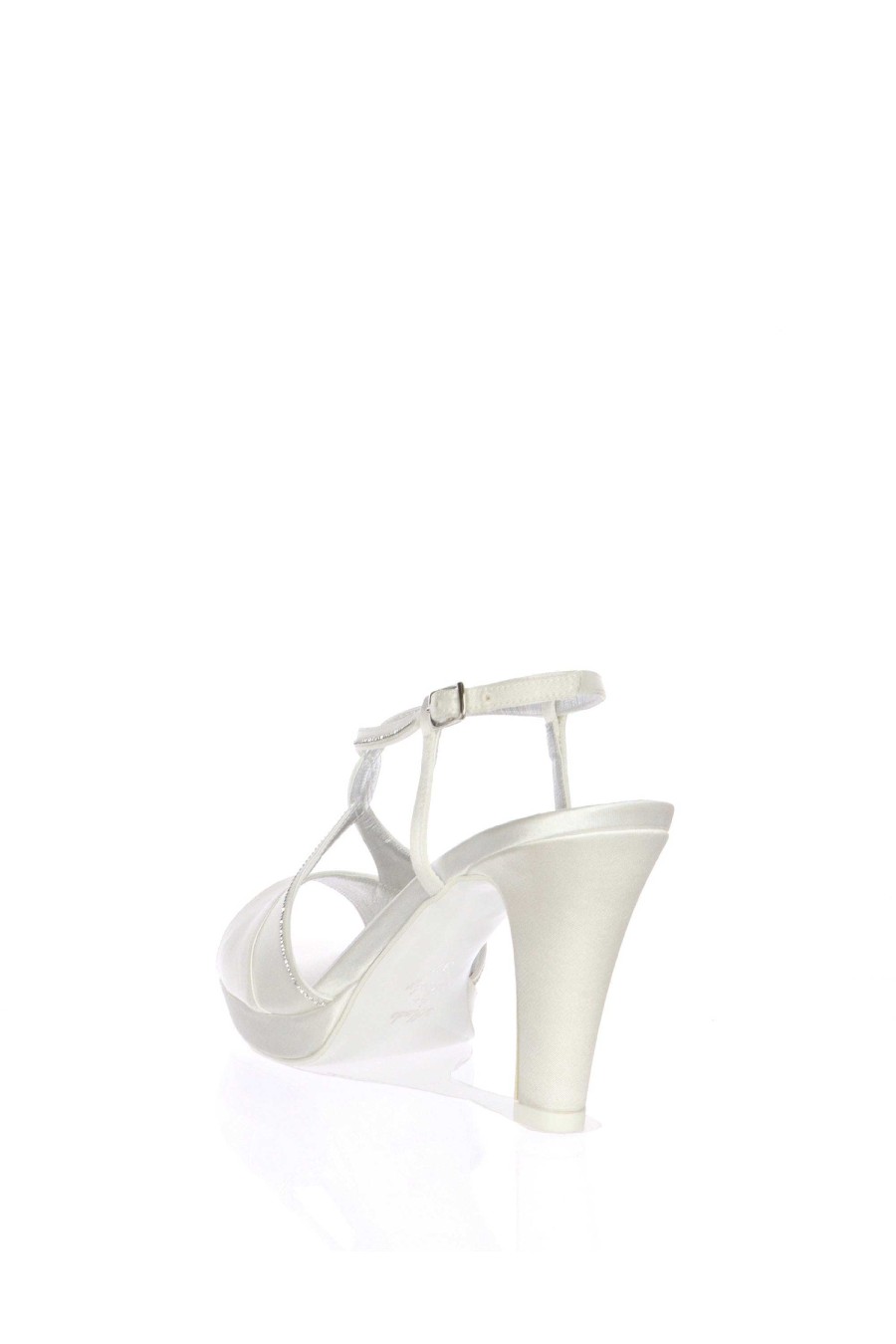 Hot Sandalia De Novia Seda Blanca Y Swarovski Joel 7367 Sandalias De Boda