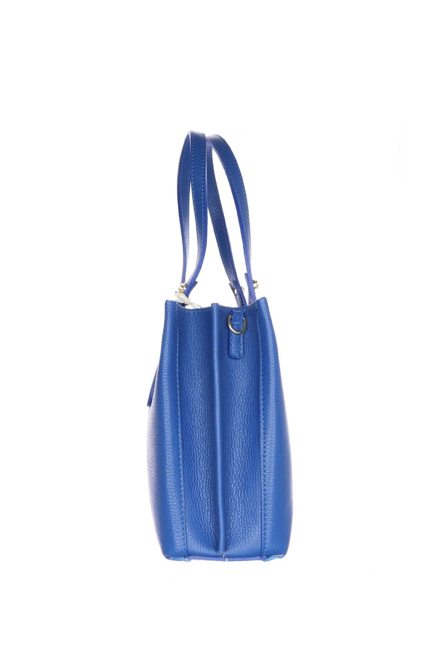 New Bolso Shopping Cafenoir De Piel Verdadera Azul Electrico Mujer