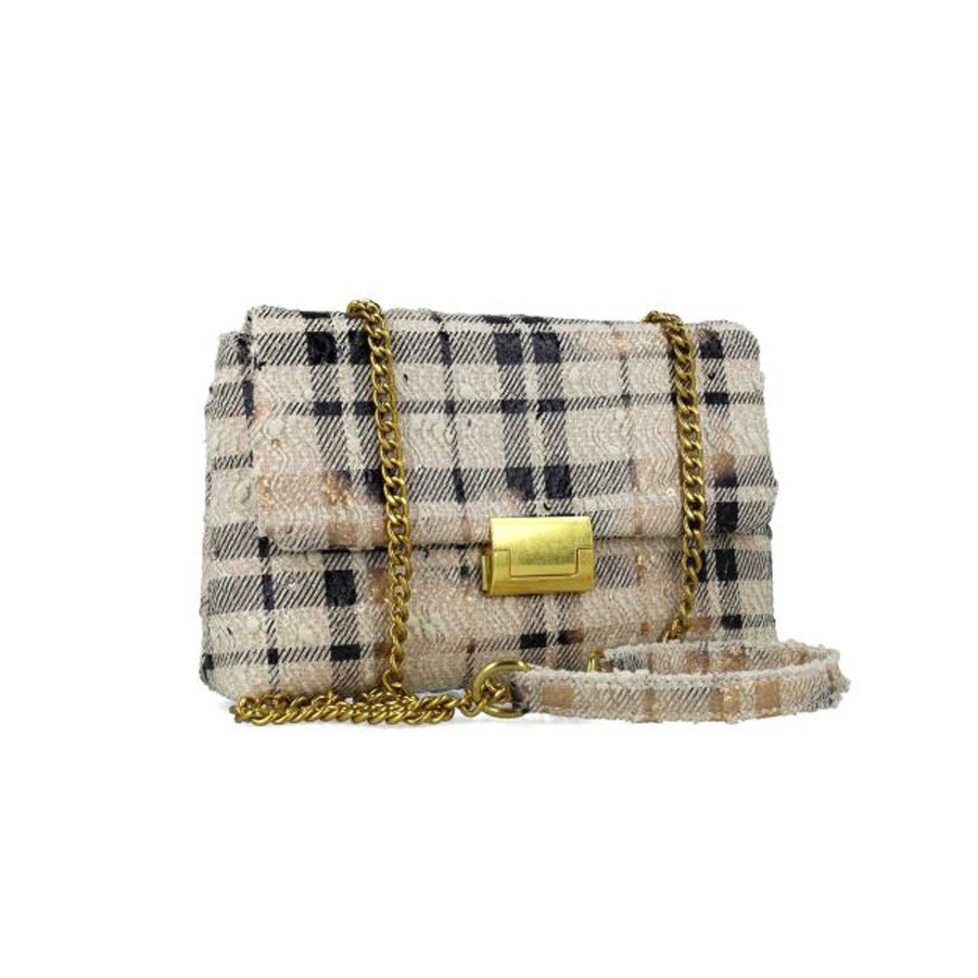 Hot Bolso Clutch De Hombro Con Estampado Escoces Menbur Bolso De Mano Ceremonia