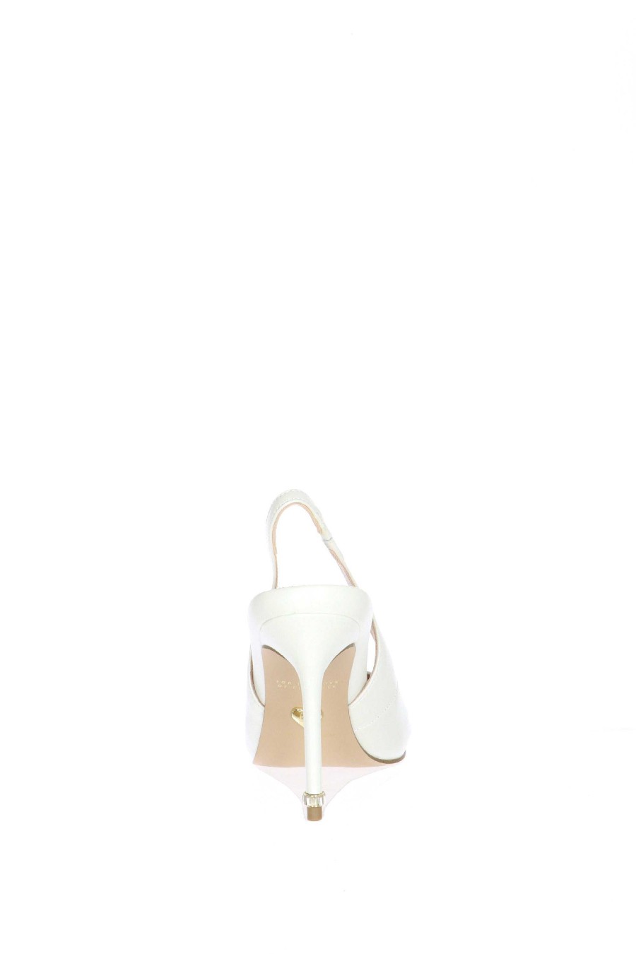 Online Tamaris Slingback De Cuero Blanco Nacarado Escote Y Talon Descubierto