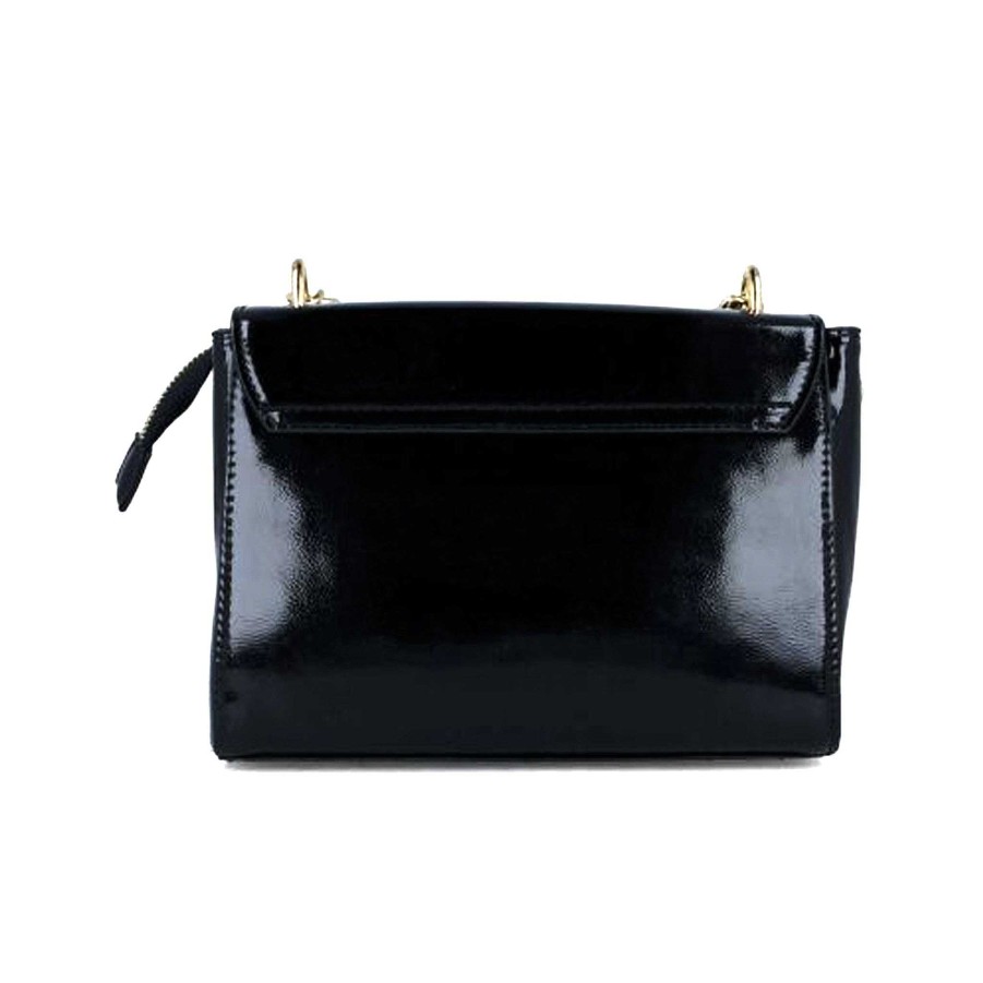 New Bolso Clutch Ferentina De Charol Menbur Negro O Ciruela Bolso De Mano Ceremonia